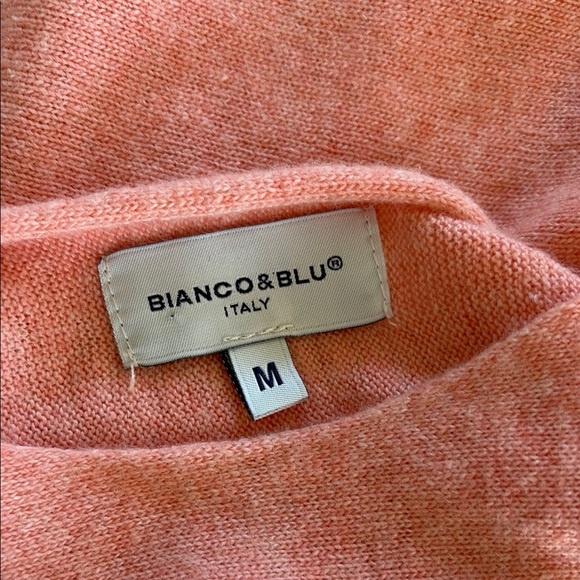 Bianca & Blue Wool Cashmere Silk Coral Long Sleeve Sweater Size Medium - Picture 4 of 5